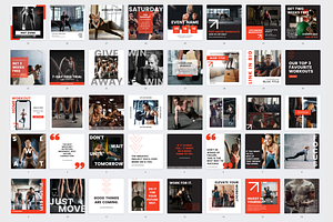 Fitness Canva Instagram Template