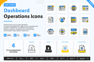 Dashboard & Operations Icons, an Outline Icon by vexper
