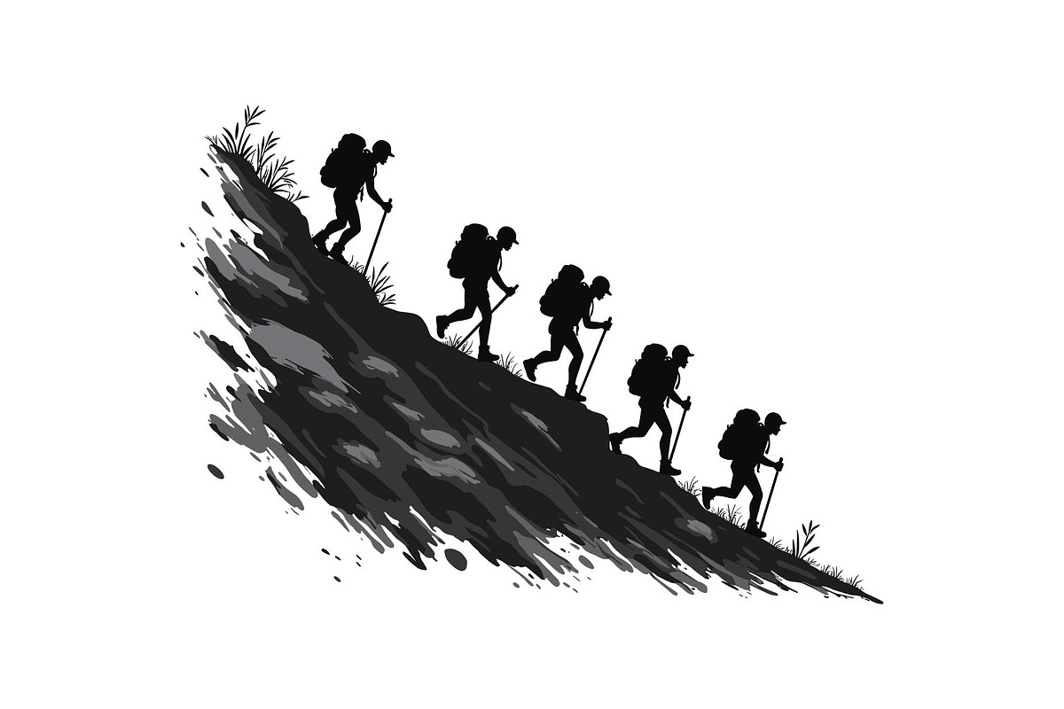 Rock Climbing Silhouette Bundle, an Object Graphic by Designs_River (Photo 14 of 16)