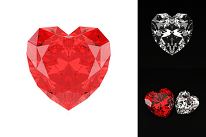 Heart shaped diamonds