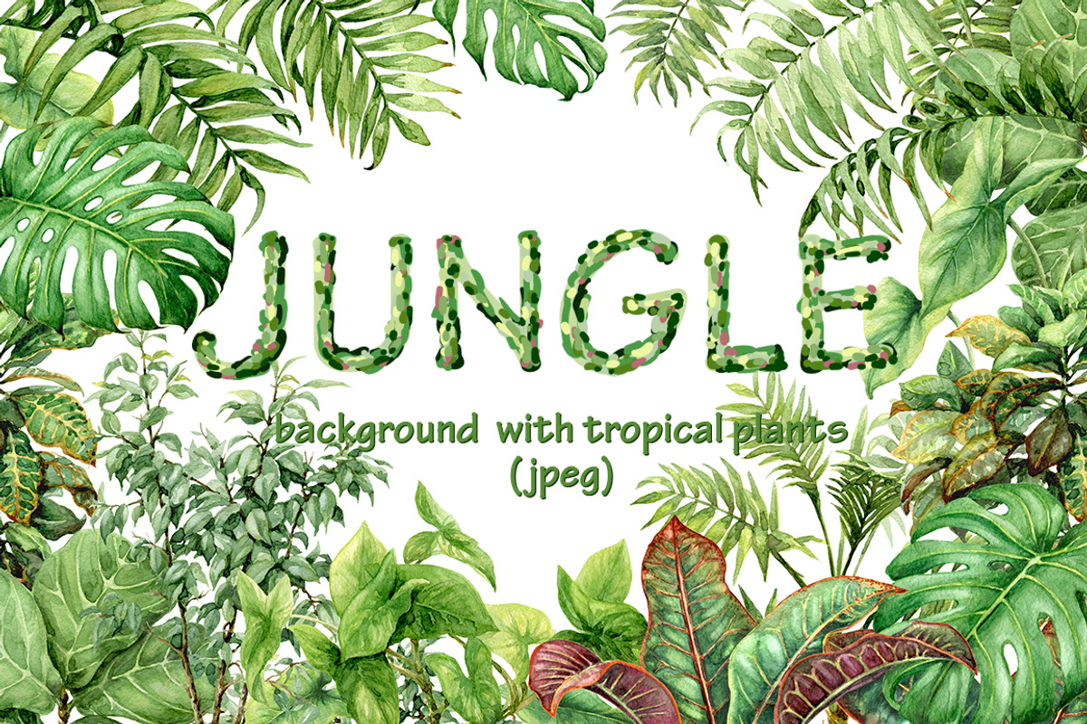 Watercolor Jungle, a Decorative Illustration by Valentyna Smordova