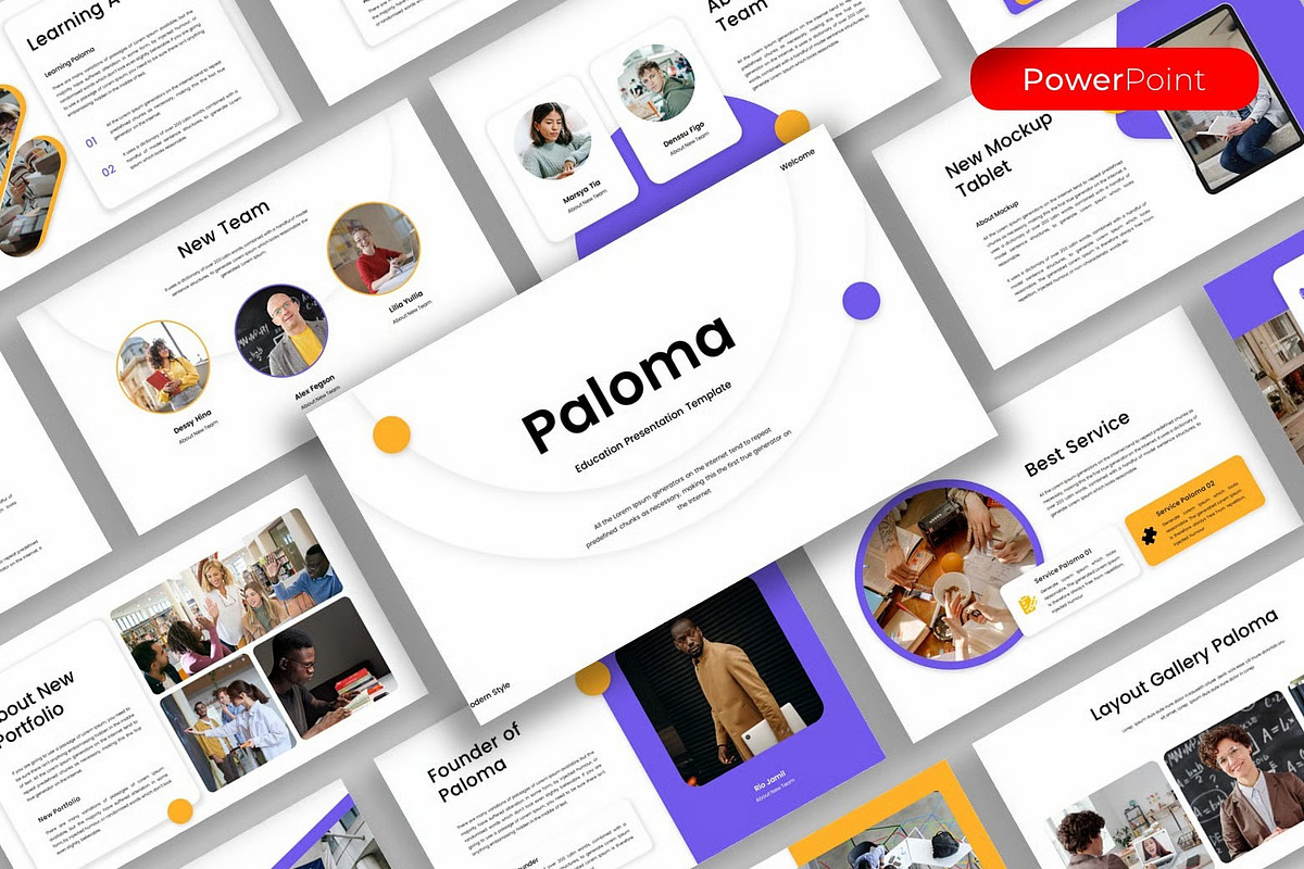 Paloma – Education PowerPoint, a Presentation Template by kreatifreya (Photo 1 of 5)