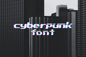 Glitch cyberpunk font / 8-bit fonts.