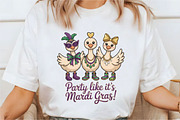 Funny Mardi Gras Goose Coquette Bow, an Illustration by Designking (Thumbnail 2 of 5)