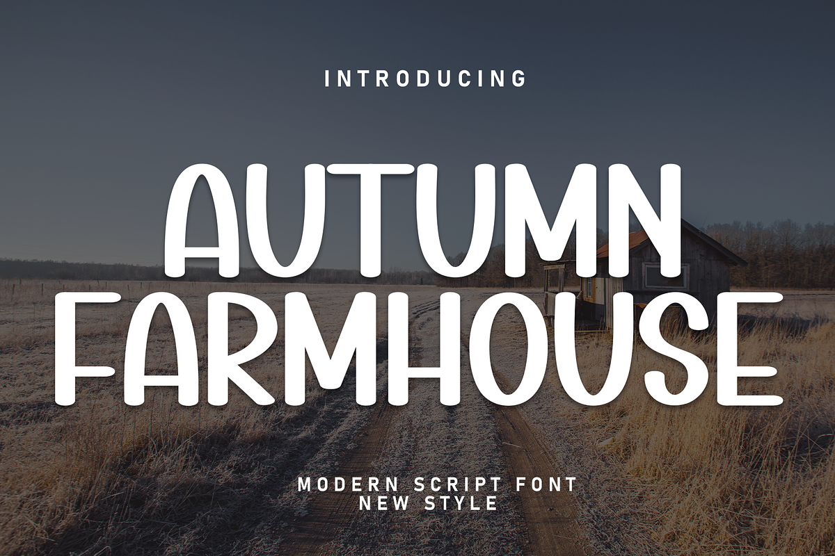 Autumn Farmhouse | Script Font, a Handwritten Font by Scratchones (Photo 1 of 8)