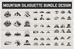Mountain Silhouette Bundle –  Design, an Illustration by Amazin_art