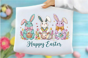 Happy Easter PNG Coquette Easter, an Illustration by Designking