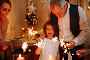 Grandparents and granddaughter, a Holiday Photo by HalfPoint