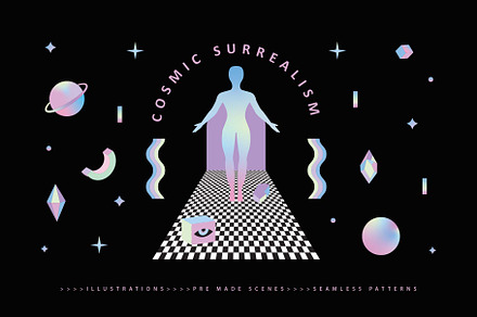 Cosmic Surrealism Collection, an Illustration by Pixejoo