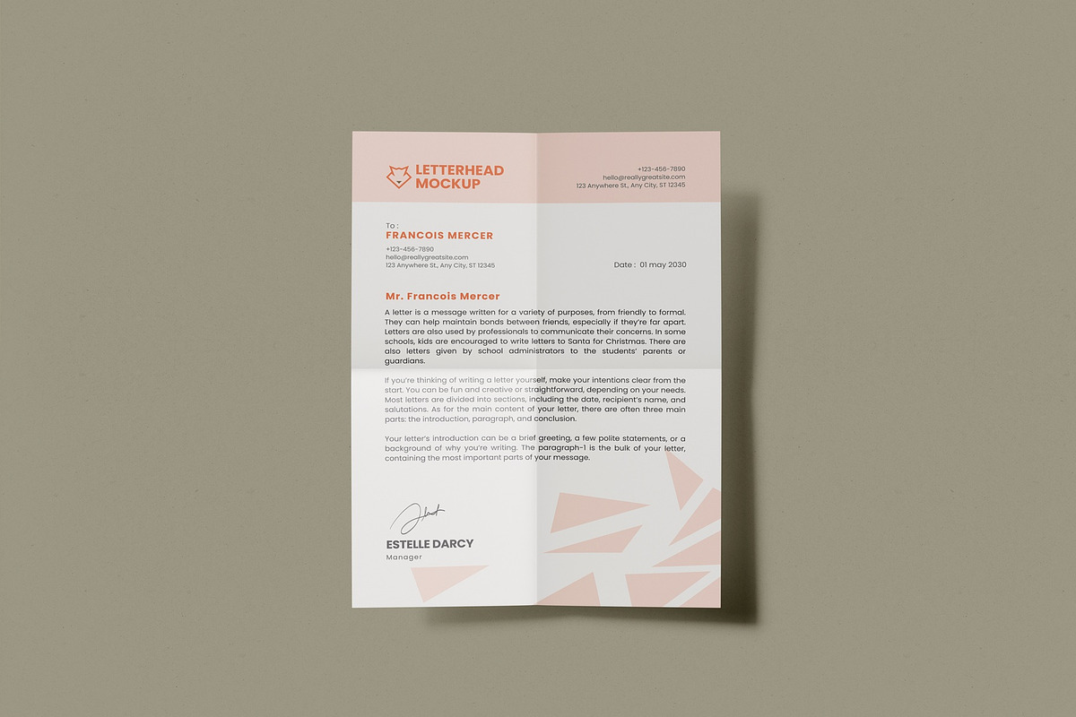 Letterhead mockup, a Books & Magazine Mockup by UFR_GRAPHIC (Photo 3 of 4)