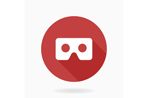 Modern Vector VR Logo in the Circle, an Icon by FineArtStudio