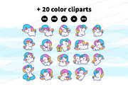 Cute Kawaii Unicorn Characters, an Animal Illustration by Palau (Thumbnail 10 of 12)