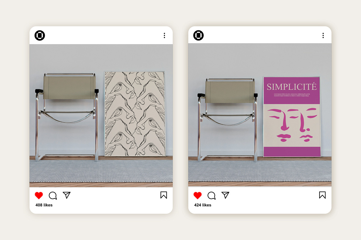 Frame Mockup Set BRAM, a Household Mockup by Bonumo (Photo 5 of 13)