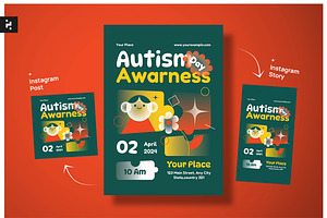 World Autism Day Flyer, a Flyer Template by Neermana