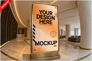Poster Hotel Lobby Fisheye Mocku PSD