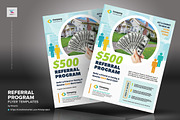 Referral Program Flyer Templates, a Flyer Template by kinzi21 (Thumbnail 3 of 4)