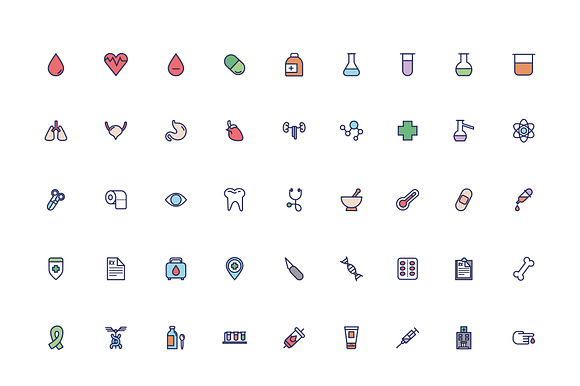 Medical Line Icons Set preview 2
