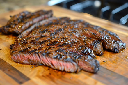 A succulent steak rests on a cutting, a Photo by Iftikhar Alam
