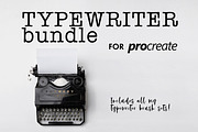 Procreate Typewriter Brush Bundle, a Brush Add-On by Nancy Ingersoll (Thumbnail 1 of 6)