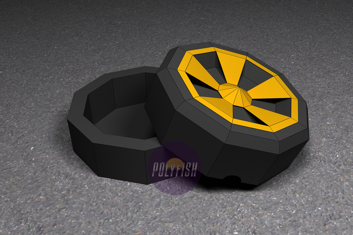 DIY Wheel Box 3D model template, a Graphic by PolyFish (Photo 1 of 4)