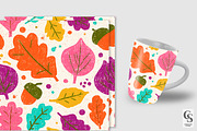Vivid Grunge Autumn Seamless Pattern, a Pattern Graphic by Creative Store (Thumbnail 3 of 5)