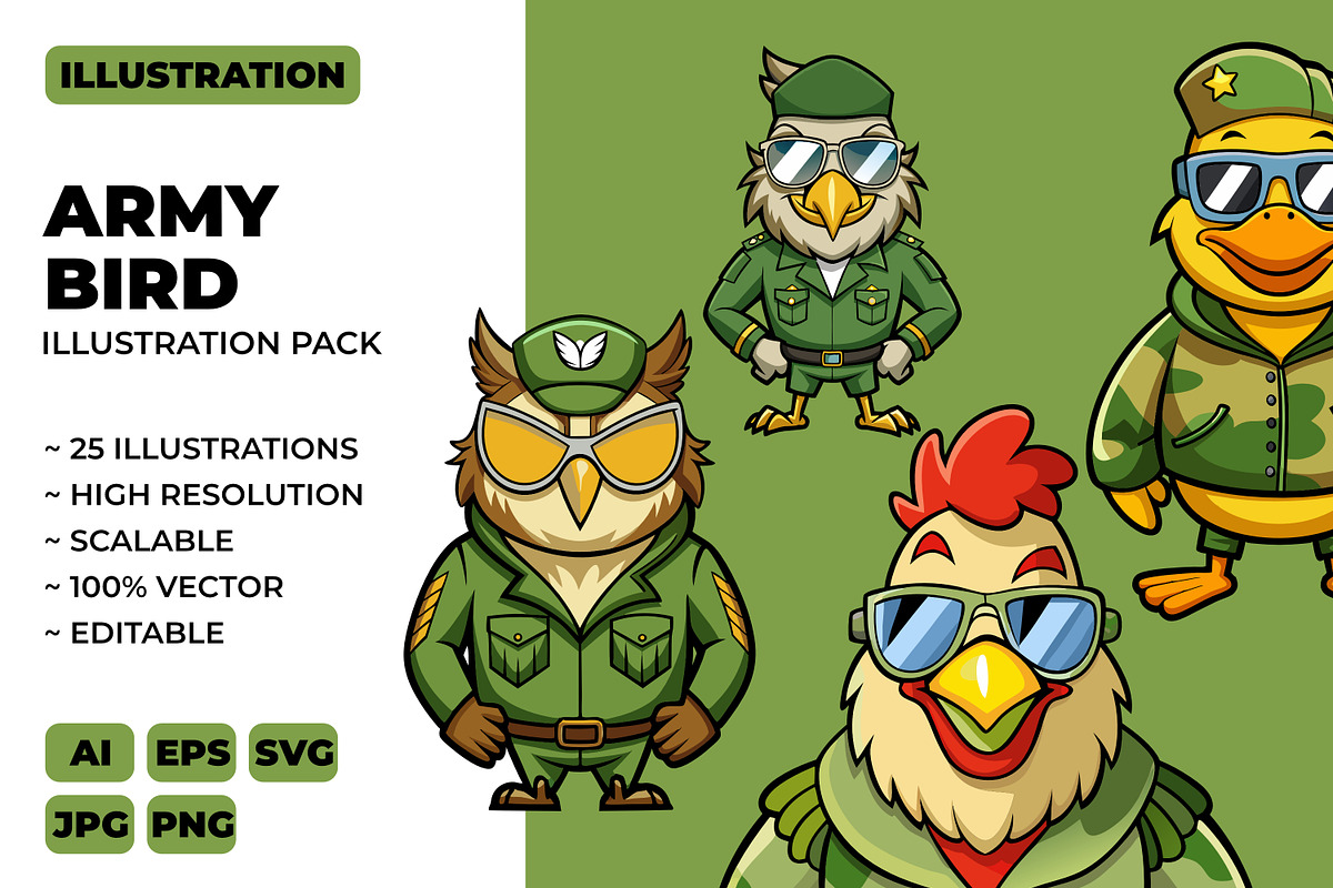 Bird Mascot With Soldier Costume, an Illustration by Riswan Ratta (Photo 1 of 4)