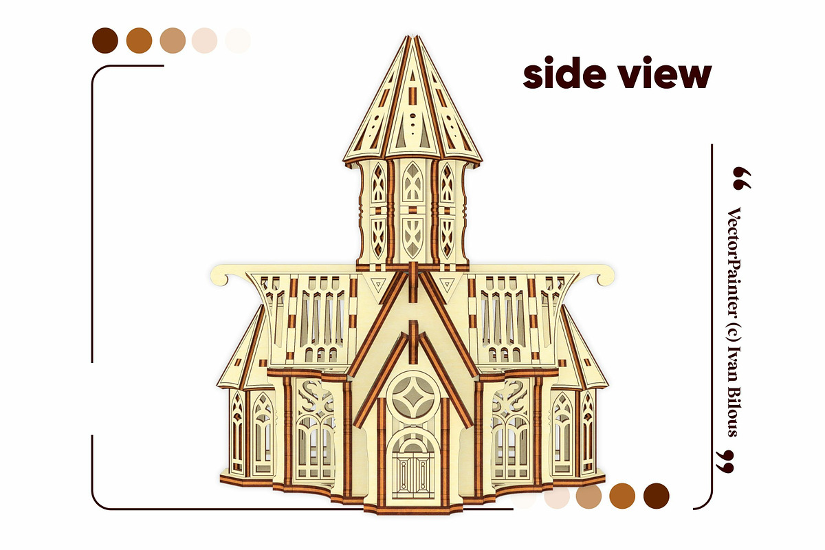 Gothic Castle Church - Laser Project, an Object Graphic by VectorPainter (Photo 9 of 12)