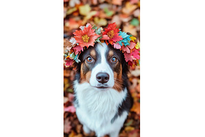 Adorable Dog Wearing a Colorful, an Animal Photo by Lermont51