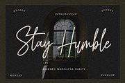 Stay Humble - Modern Monoline Script, a Script Font by HRDR (Thumbnail 1 of 8)