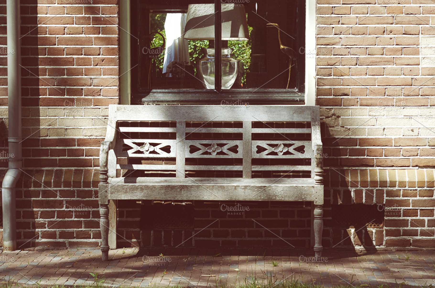 Bench window lamp vintage featuring website headers, pinterest posts, and, a Holiday Photo by The LUV Stock Photos