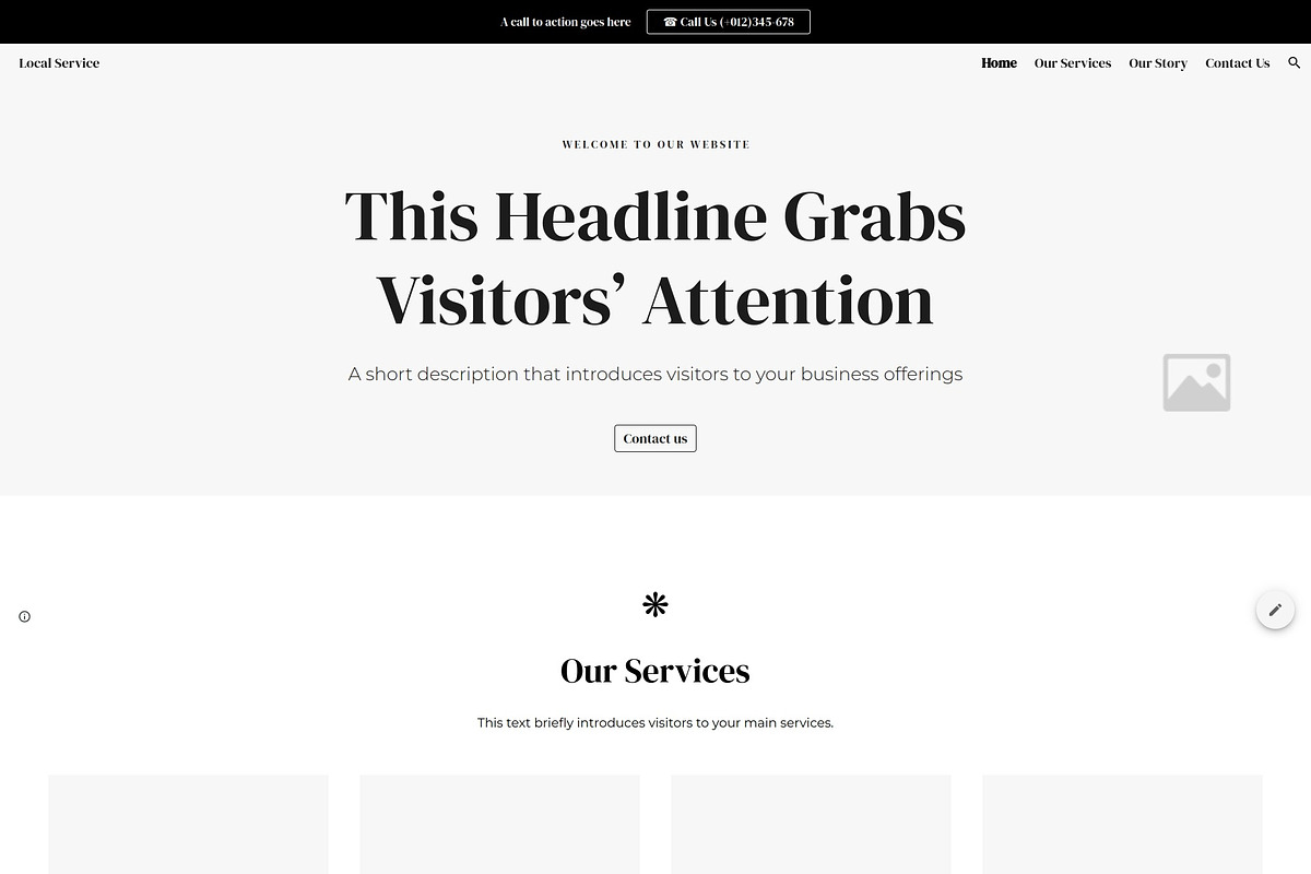 Services 2 / Google Site Wireframe, a Templates & Theme by Template Heaven (Photo 1 of 4)