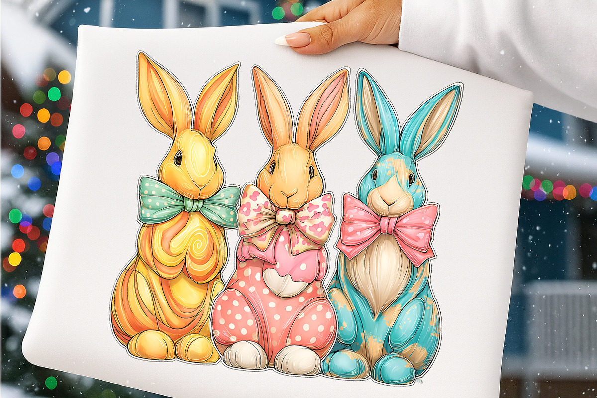 Bunny Coquette Bow PNG, Brushstroke, an Illustration by SinaCreation (Photo 3 of 7)