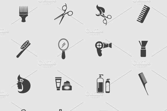 Black Barber Shop Icons