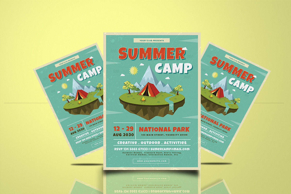 Summer Camp Flyer, a Flyer Template by Totem Design Studio (Photo 4 of 5)