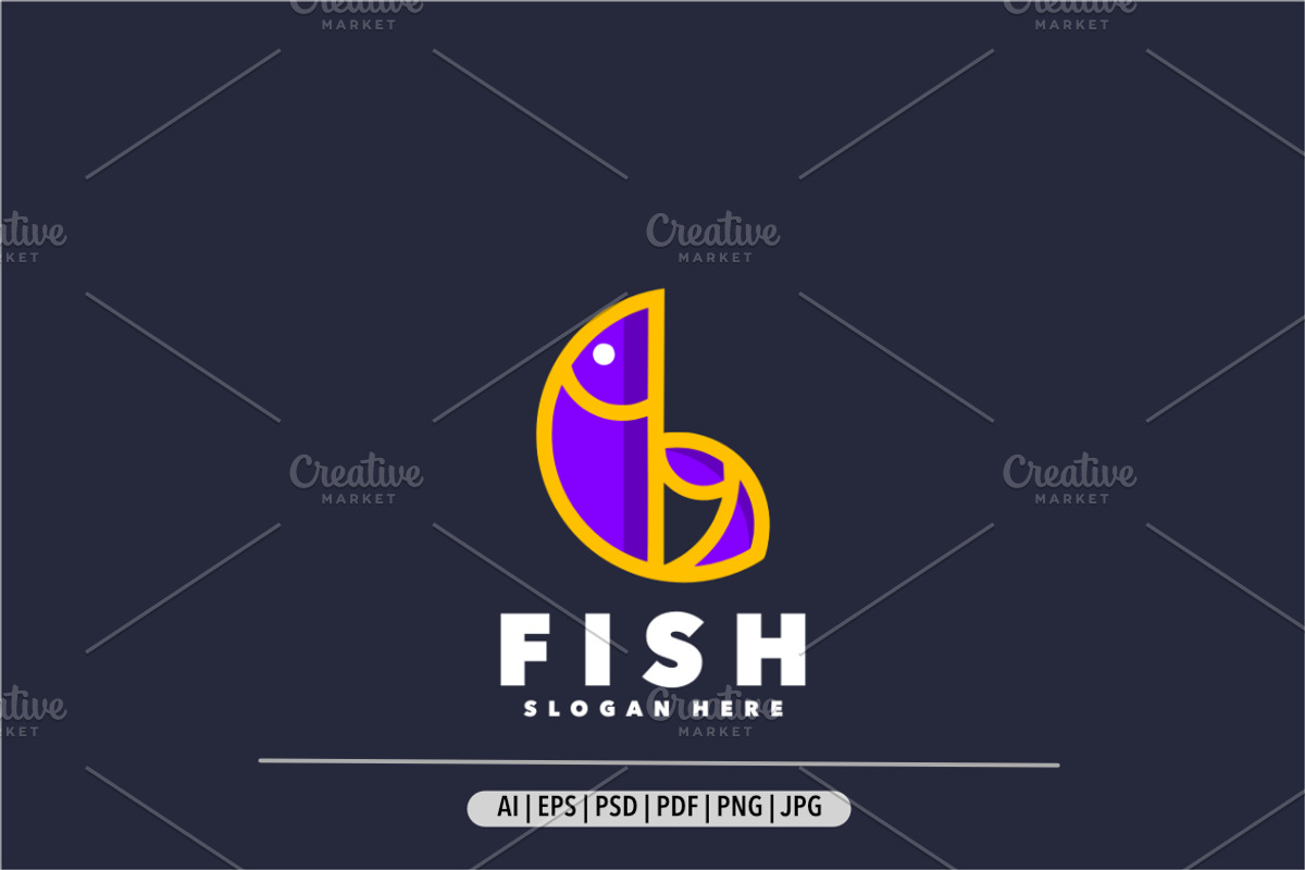 Fish simple logo, a Design Template by Bayuktx