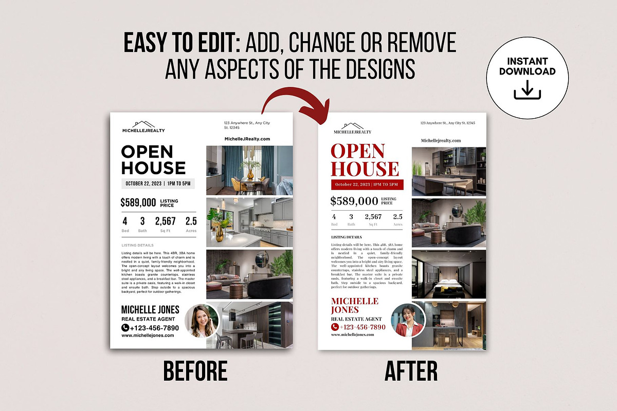 Open House Sign In Sheet Canva, a Flyer Template by CreativeVinesStore (Photo 7 of 8)