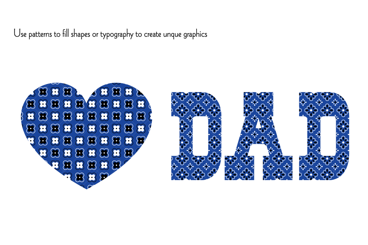 Seamless Blue Bandana Patterns preview 3