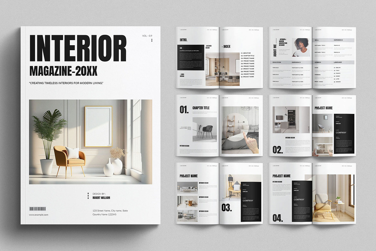 Interior Magazine Template, a Magazine Template by E-Type (Photo 1 of 7)