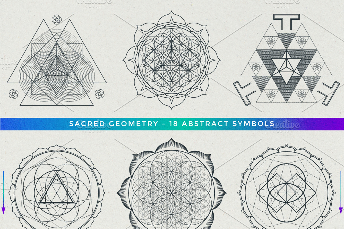 SACRED GEOMETRY MANDALAS & SYMBOLS, a Graphic by TRIKONA (Photo 3 of 6)