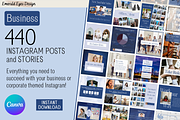 440 Canva Blue Business Corporate, a Social Media Template by Emerald Eyes Design (Thumbnail 1 of 12)