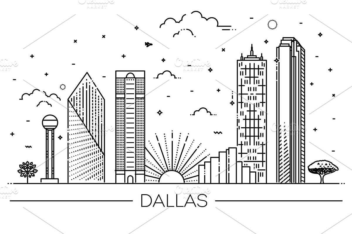 Cityscape Building Line art Vector, an Outline Icon by Tettygreen (Photo 1 of 2)