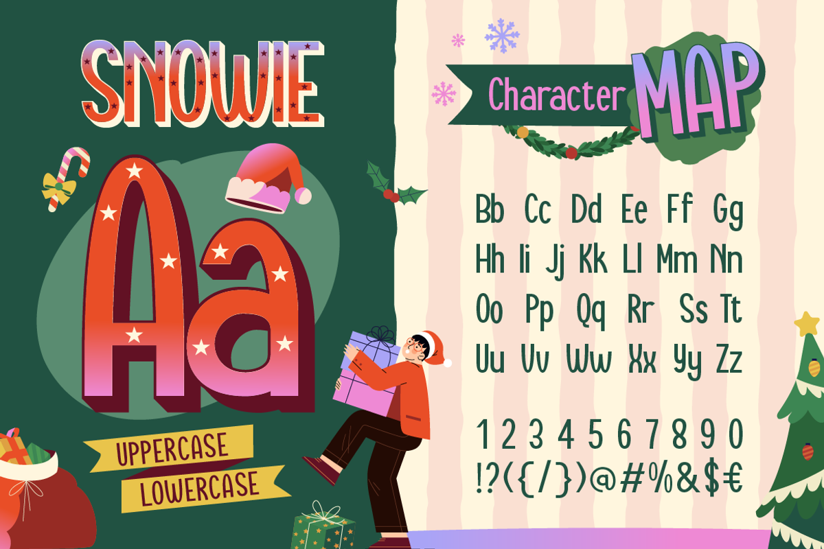 Snowie - Playful Christmas Display, a Sans Serif Font by Artisan Themes (Photo 2 of 12)