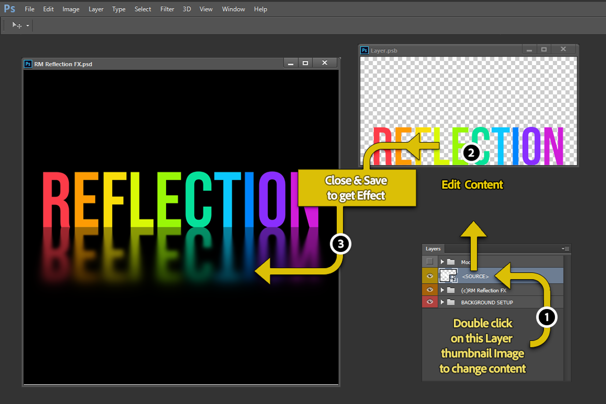 Photoshop's - RM Reflection D FX PSD, a Mockup by R M (Photo 2 of 4)