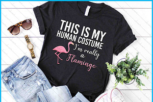 Human Costume Flamingo SVG