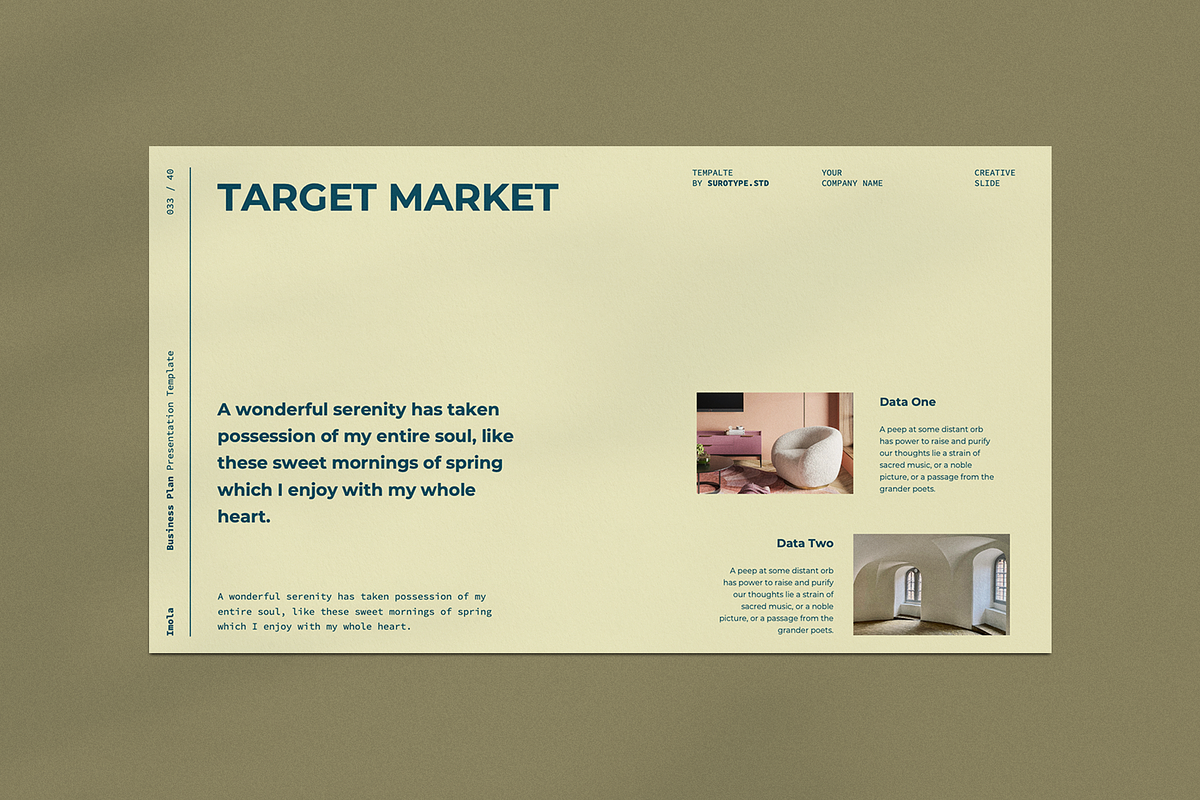 Imola Business Plan - Powerpoint, a Presentation Template by Surotype (Photo 6 of 10)