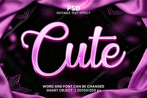 Cute Text Effect Style Template