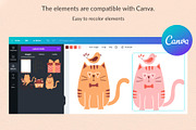 Cats in love. Cards & Patterns, an Animal Illustration by Valeria Soloveva (Thumbnail 3 of 13)