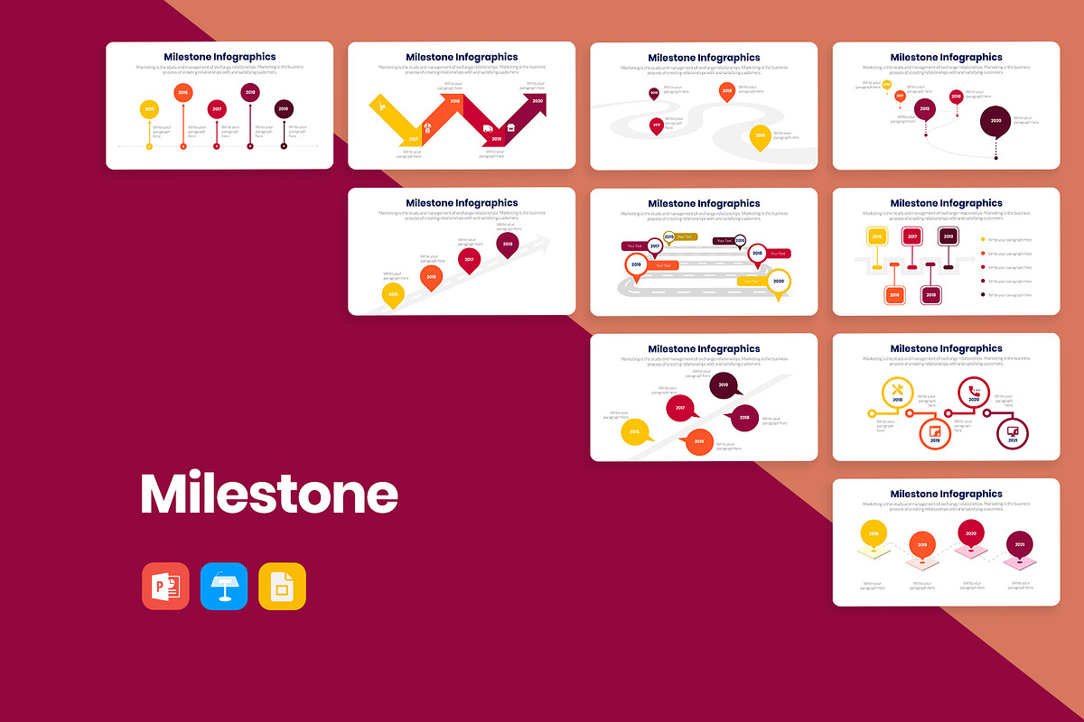 Milestone Infographics, a Presentation Template by slidequest (Photo 1 of 6)