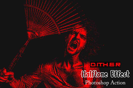 Dither Halftone Effect Ps Action, an Action Add-On by Studio Retouch