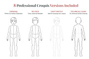 Kids Fashion Croquis Bundle, a Person Illustration by Shorena Fashion Draws (Thumbnail 8 of 13)
